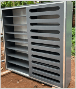 Shoe cabinet with a sliding door