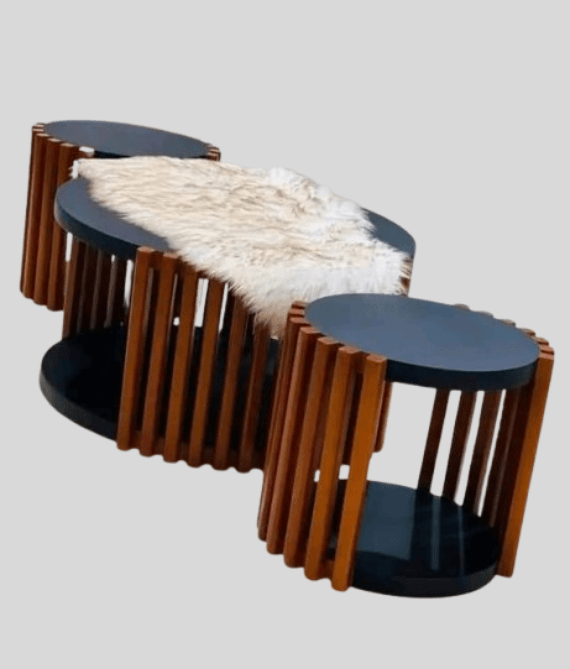 Extra-Polished Wooden Stools