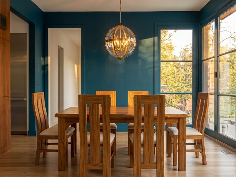 Dining room after Sikam Furniture transformation – custom 8-seater dining set Kilimani, Nairobi