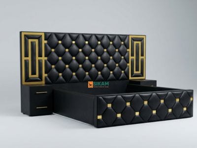 Aurielle Bed – fabric king size bed by Sikam Furniture, Nairobi