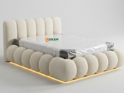 Crestiq Bed – fabric queen size bed by Sikam Furniture, Nairobi