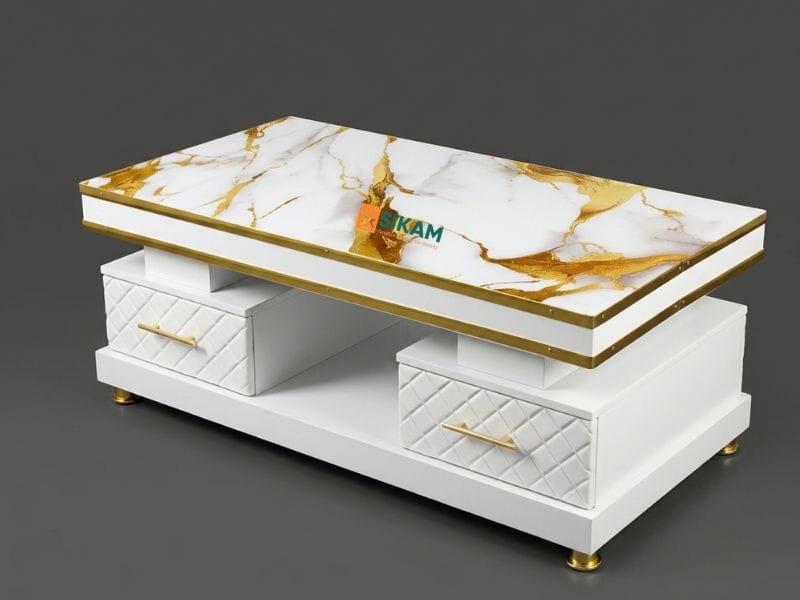 Kallora Coffee Table – marble top coffee table by Sikam Furniture, Nairobi