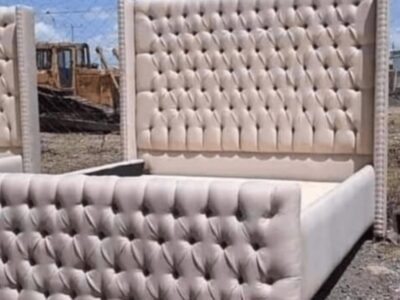 Fabric Upholstered Bed Design - Sikam Furniture Nairobi
