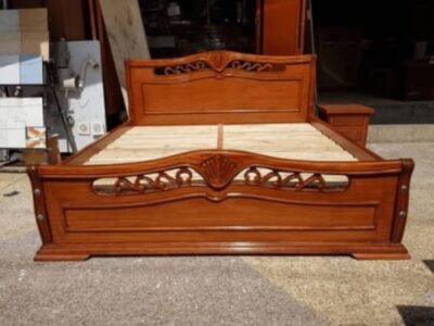 Mahogany Queen Bed - Sikam Furniture Nairobi